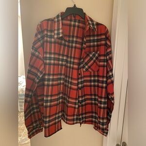 Plaid Long Sleeve Button Up